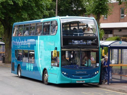 Sapphire specification ADL Enviro400 working route 110 in Sutton Coldfield