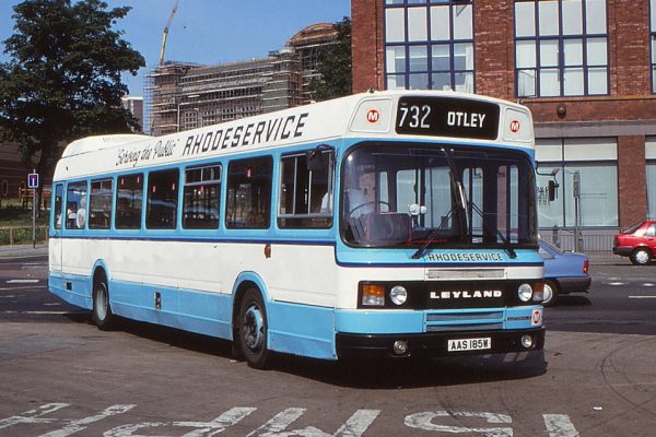 A much travelled Leyland National 2 new to the Cairngorm Ski Company in 1980 is seen here with Rhodes of Yeadon in June 1992. It later passed to Norfolk Green of King’s Lynn