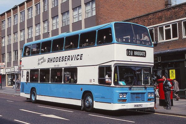 London Country operated long-wheelbase ECW-bodied Leyland Olympians on Green Line services including this bus that later passed to Rhodes of Yeadon