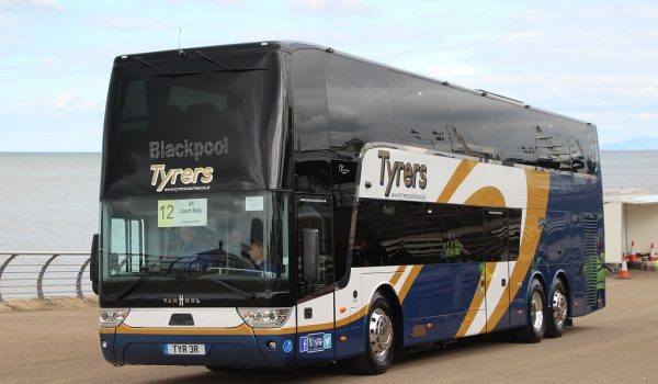 Tyrers Coaches entered the latest brand new addition to its smart fleet – this Van Hool TDX25. It won the Bernie Porton memorial trophy, sponsored by Coach Drivers North & South for coach of the year as voted by the coach drivers. GARETH EVANS