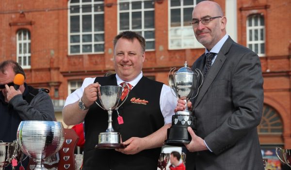 Jon Paul of Brethertons Gold Line Tours was rightly proud for winning the top coach aged five years or older and the Volvo trophy for the top coach supplied by Volvo Buses. GARETH EVANS