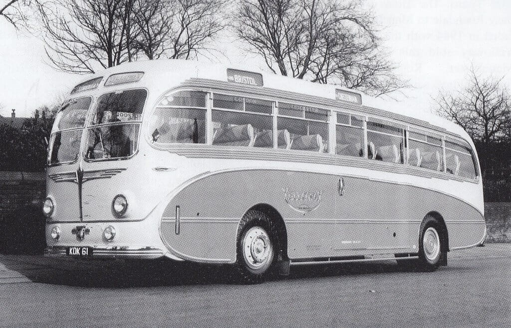 KDK 61, new in 1953 is a Leyland PSU1 15 with Burlingham bodywork showing Bristol on its destination blind. Dave Haddock Collection.