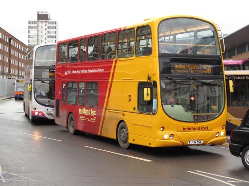 Arriva Midlands’ Thurmaston-allocated 4752 (FJ06 ZSX) has just been outshopped in Midland Fox livery. The bus is a Wright Pulsar Gemini-bodied VDL DB250, which was new in July 2006. Neil Beasley took the photograph at Leicester’s Haymarket Bus Station.