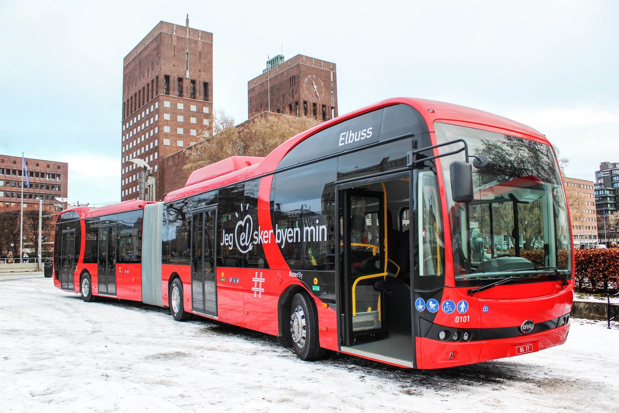BYD 18m Articulated Ebus in Oslo