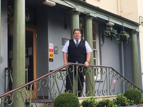 Bakers Dolphin driver Simon Honey at the Royal Victoria Hotel in Snowdonia