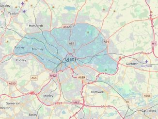 A map of the Leeds Clean Air Charging Zone which comes into force on 6 January 2020. LEEDS CITY COUNCIL