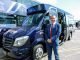 Phil Southall, Oxford Company Managing Director, with one of the PickMeUp minibuses