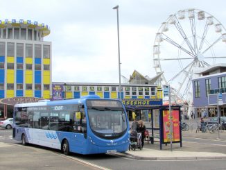 First Hampshire and Dorset is one operator that has recently announced service changes to its network due to funding cuts. Mercedes-Benz -powered Wrightbus Streetlite 63304 is seen at Clarence Pier, Southsea having worked in from Gosport, the area affected. RICHARD SHARMAN