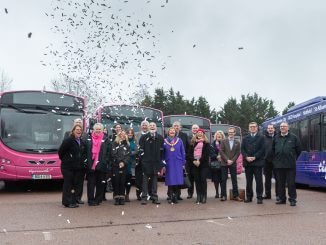 The 14-plate Wright Eclipse Urban 2-bodied Volvo B7RLEs pay tribute to the first eight women to join the ATA in 1938