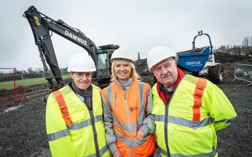 (L-R) Mayor of the West Midlands Andy Street, Transport for West Midlands Network Access Manager Erica Pearson and Cllr Mike Bird, Leader of Walsall Council