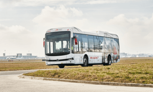 The BYD 12m ebus for Brussels Airport Company. BYD