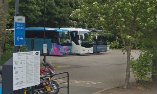 The current home of Durham’s coach park, based at The Sands near the city centre. GOOGLE