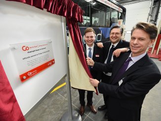 L-R - Martijn Gilbert (MD at Go North East), Cllr Simon Henig (Leader of Durham County Council) and David Brown (Group Chief Executive of Go-Ahead Group)