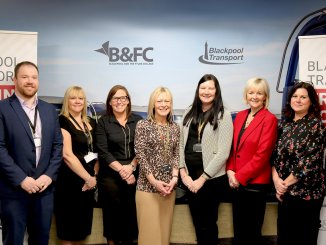 The team from Blackpool Transport and Blackpool and The Fylde College who are behind the new virtual training school and the workforce development strategy