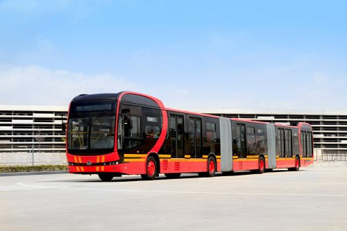 The BYD K12A is capable of carrying 250 people and has a range of almost 300km. BYD