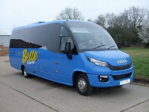 The Indcar Wing is painted in Belle Coaches’ familiar blue livery. MOSELEY 
