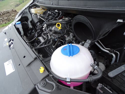 The engine bay is well spaced out, with the engine sitting centrally in the bay, leaving plenty of room either side for the coolant and screen wash bottles. RICHARD SHARMAN