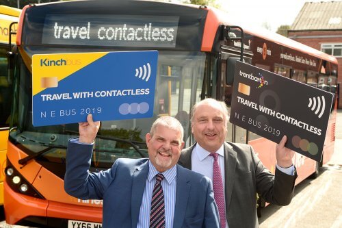 Jeff Counsell, Managing director of Trent Barton and Kinchbus (left), and John Clarfelt, Managing Director of Ticketer