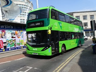 The company has already operated biogas buses in the city, including this trial vehicle and 21 for its metrobus m1 route. RICHARD SHARMAN
