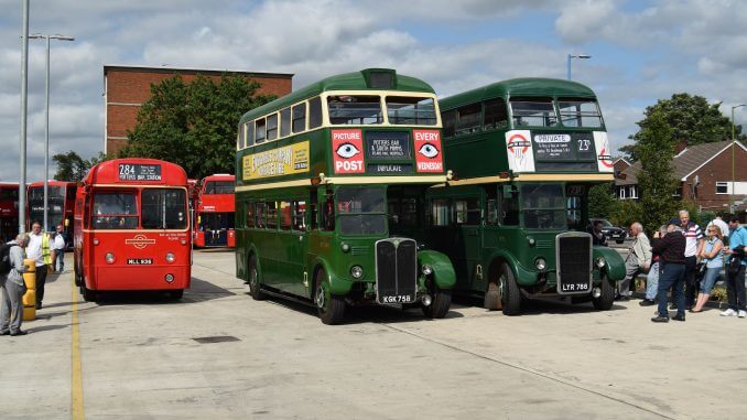 One of Ensignbus’ Craven-bodied AEC Regent III RT-types attended, as did Imperial Bus Co of Upwell’s Park Royal-bodied Leyland PD2/1 RT-type 444