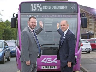 Minister and Rossendale and Darwen MP Jake Berry, right, with Transdev CEO Alex Hornby