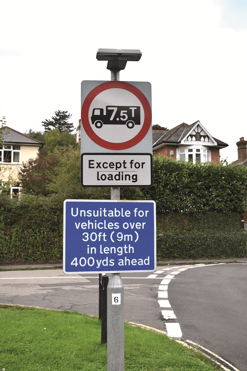 2. A length limit sign in Buckfastleigh. Drivers of tri-axles take note. ALAN PAYLING
