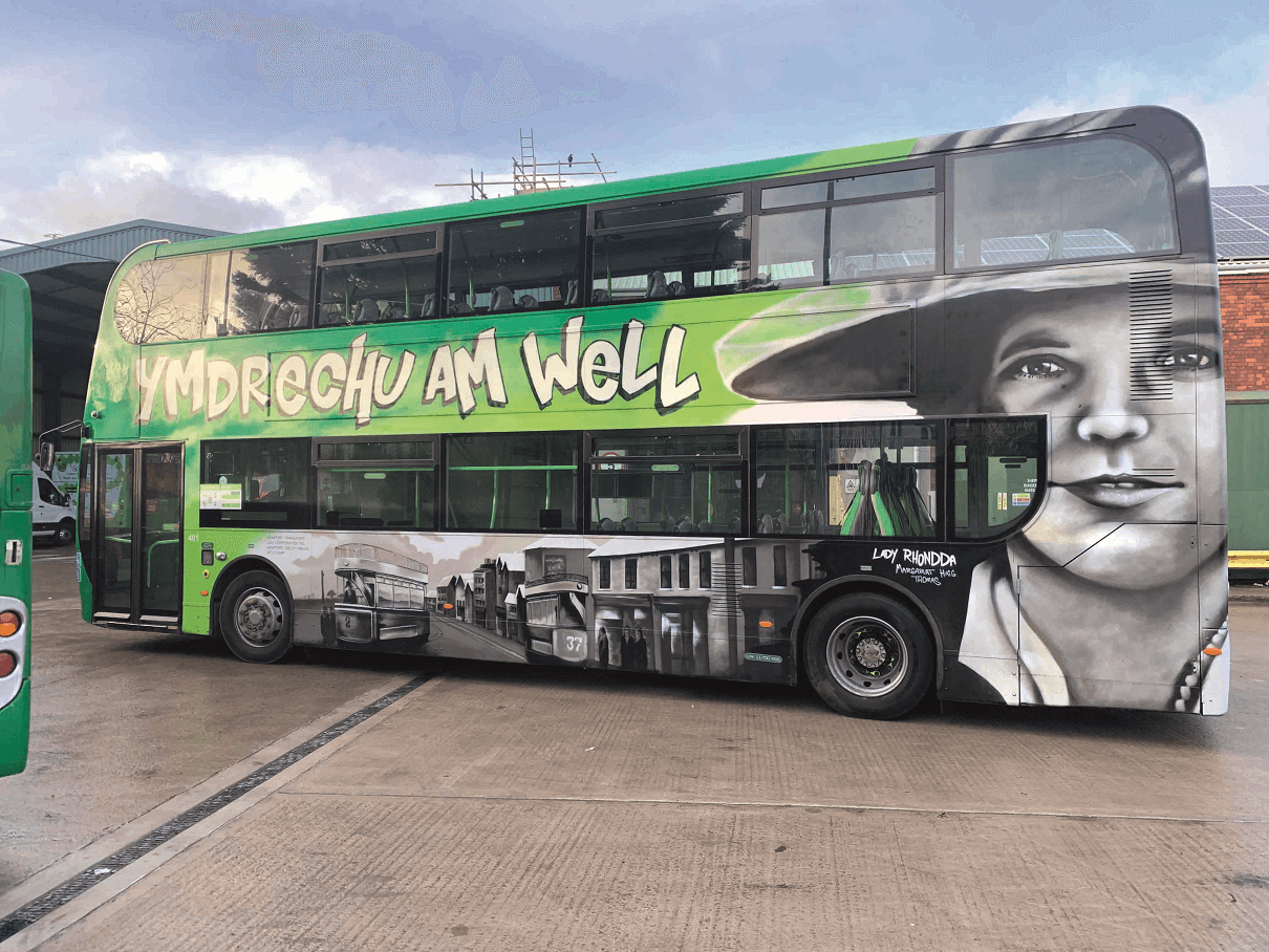 Newport ‘graffiti’ bus 1