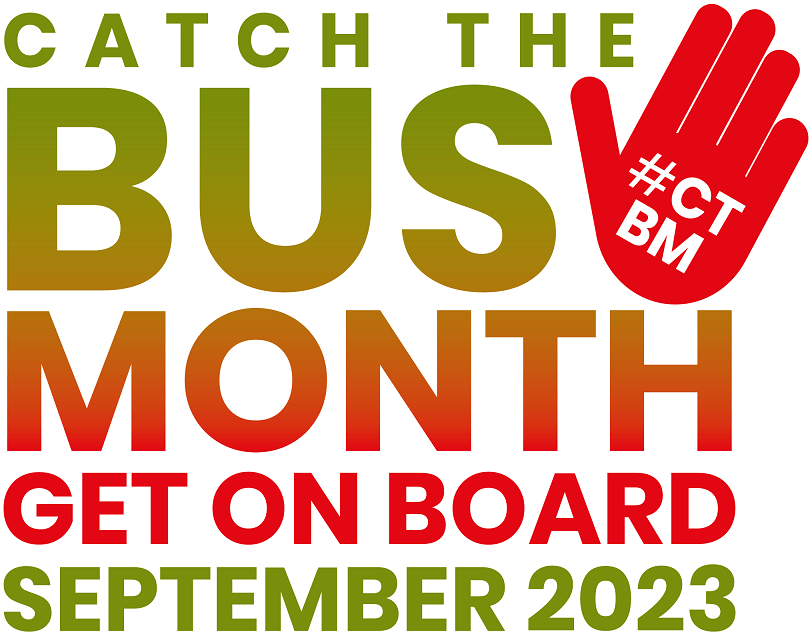 Bus Users UK Catch the Bus Month logo (English)