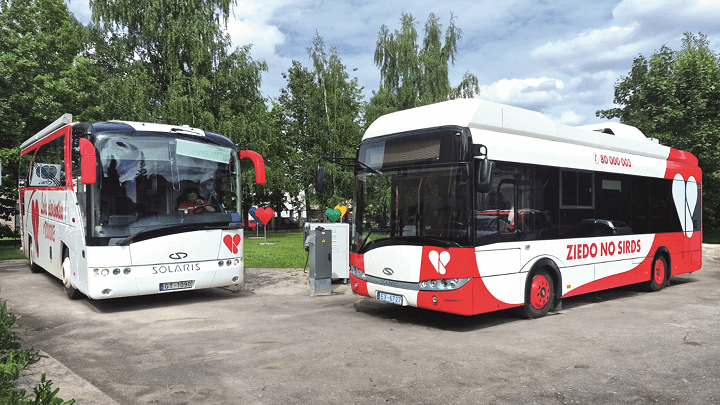 Solaris Latvia 2 Urbino 8.9 LE blood donation bus