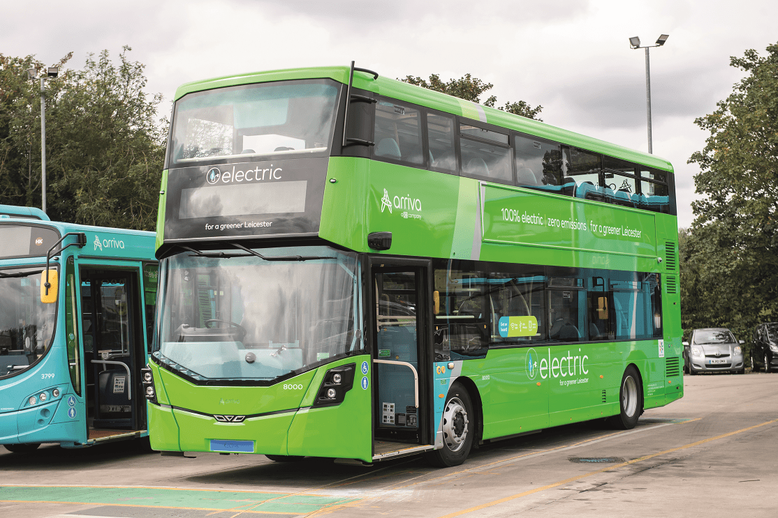 Arriva Leicester electric bus 1
