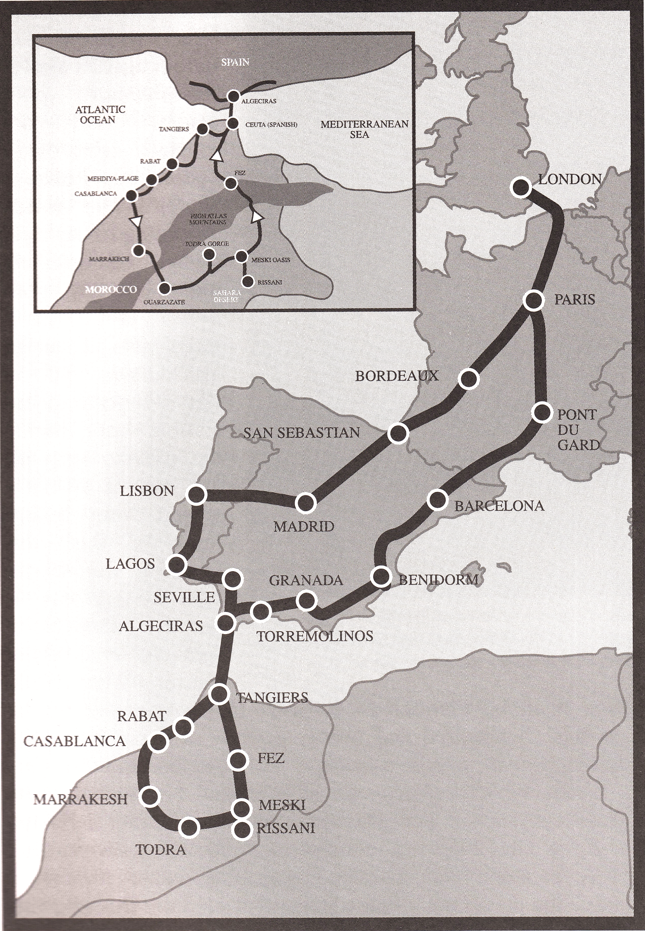 The itinerary for Top Deck Travel’s first tour to Morocco was nothing if not ambitious. Image courtesy of BILL JAMES