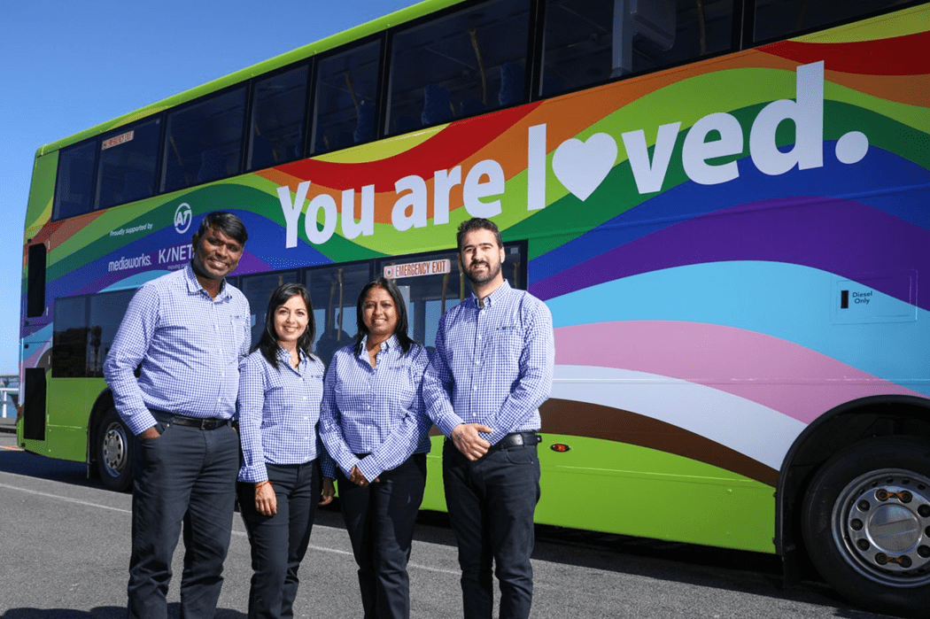 Kinetic Auckland pride bus